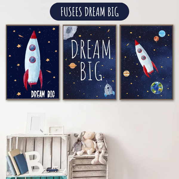 Affiches éducatives personnalisées espace – Décoration chambre enfant