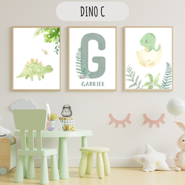 Déco chambre enfant dinosaures personnalisée 🦕🌿