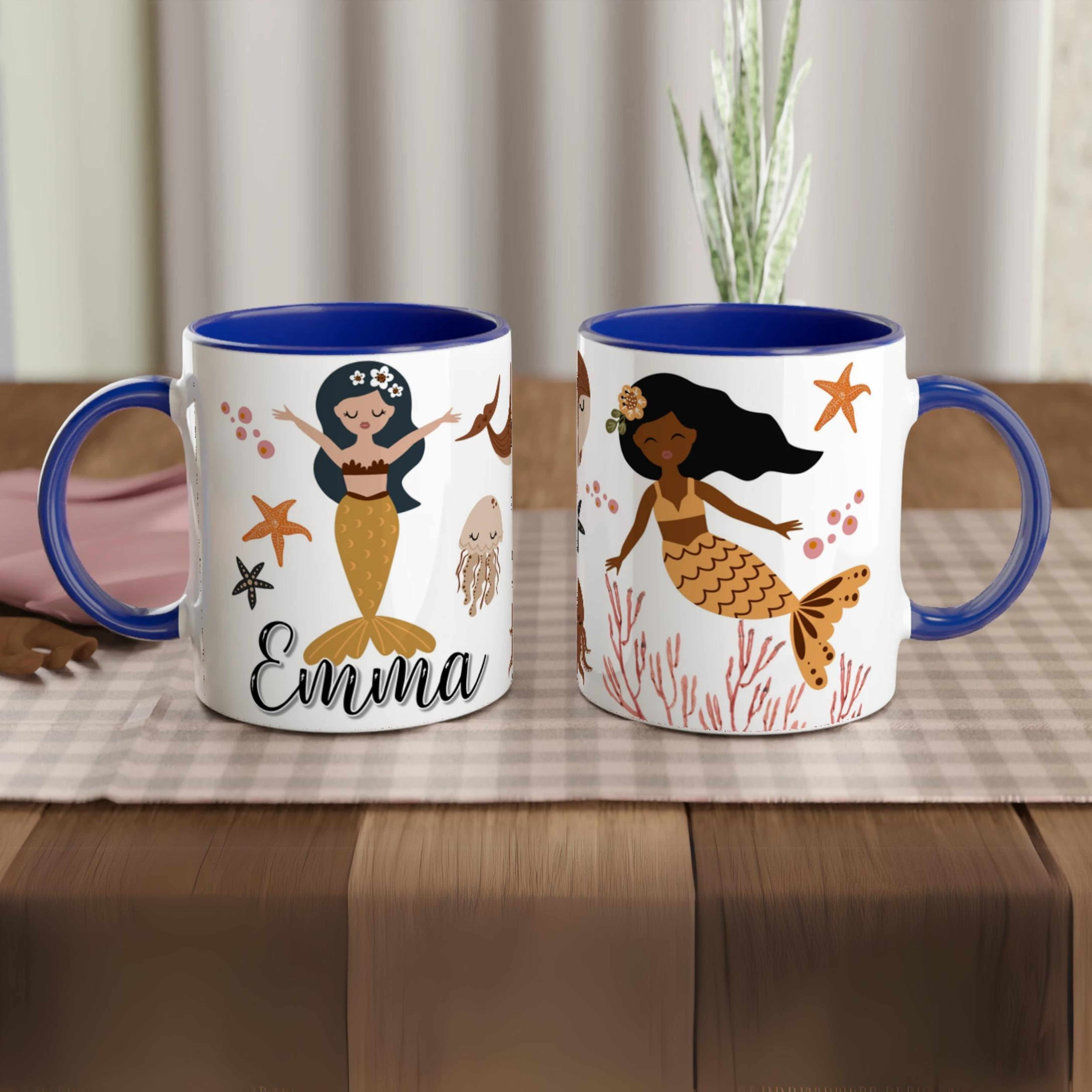 Mug sirène personnalisé – Cadeau enchanté avec prénom