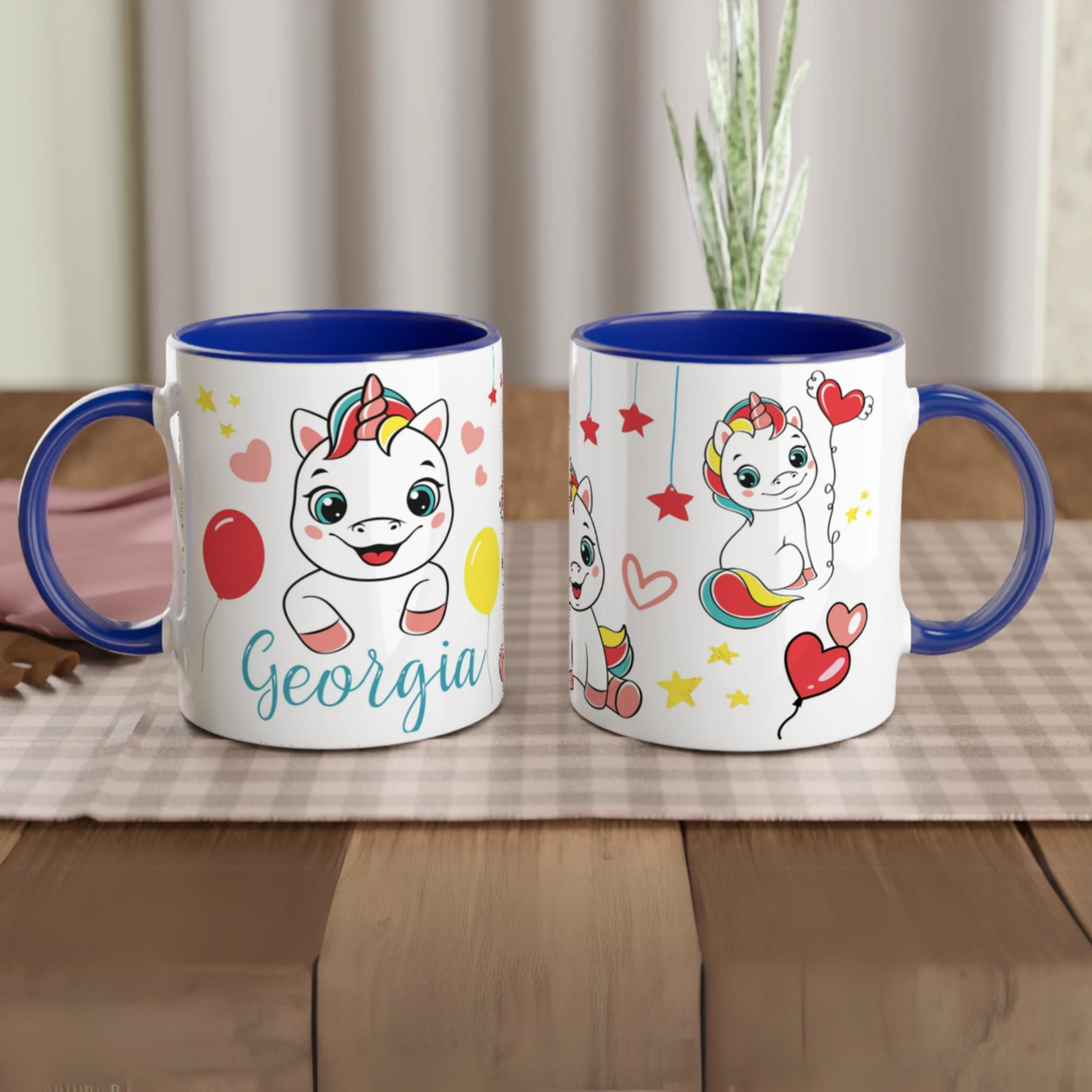 Mug personnalisé avec licorne et prénom – Cadeau féerique pour enfants