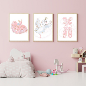 Affiches Ballerine personnalisées – Déco élégante chambre fille 🎀