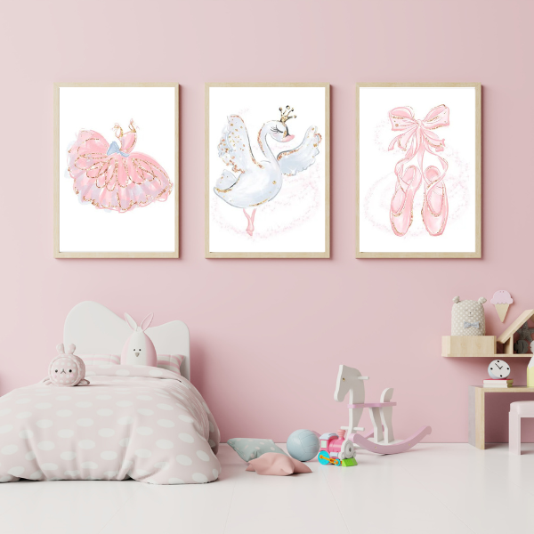 Affiches Ballerine personnalisées – Déco élégante chambre fille 🎀