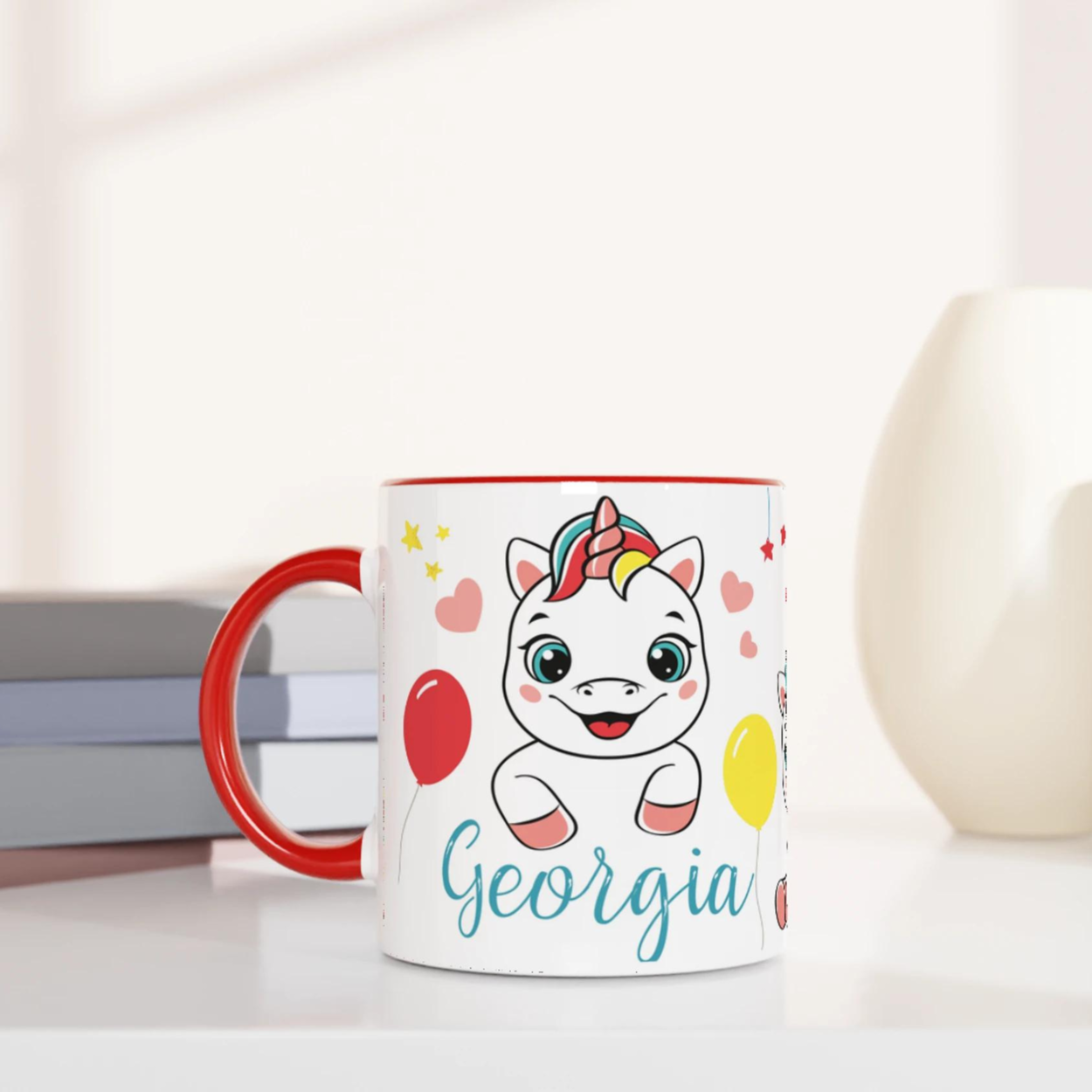 Mug personnalisé avec licorne et prénom – Cadeau féerique pour enfants