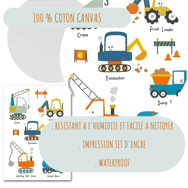 Affiches chantier personnalisées - Décoration chambre enfant garçon