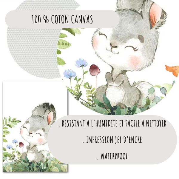 Affiches personnalisées animaux de la forêt – Décoration chambre bébé