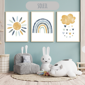 Affiches engins de construction - Décoration originale chambre enfant 🚧