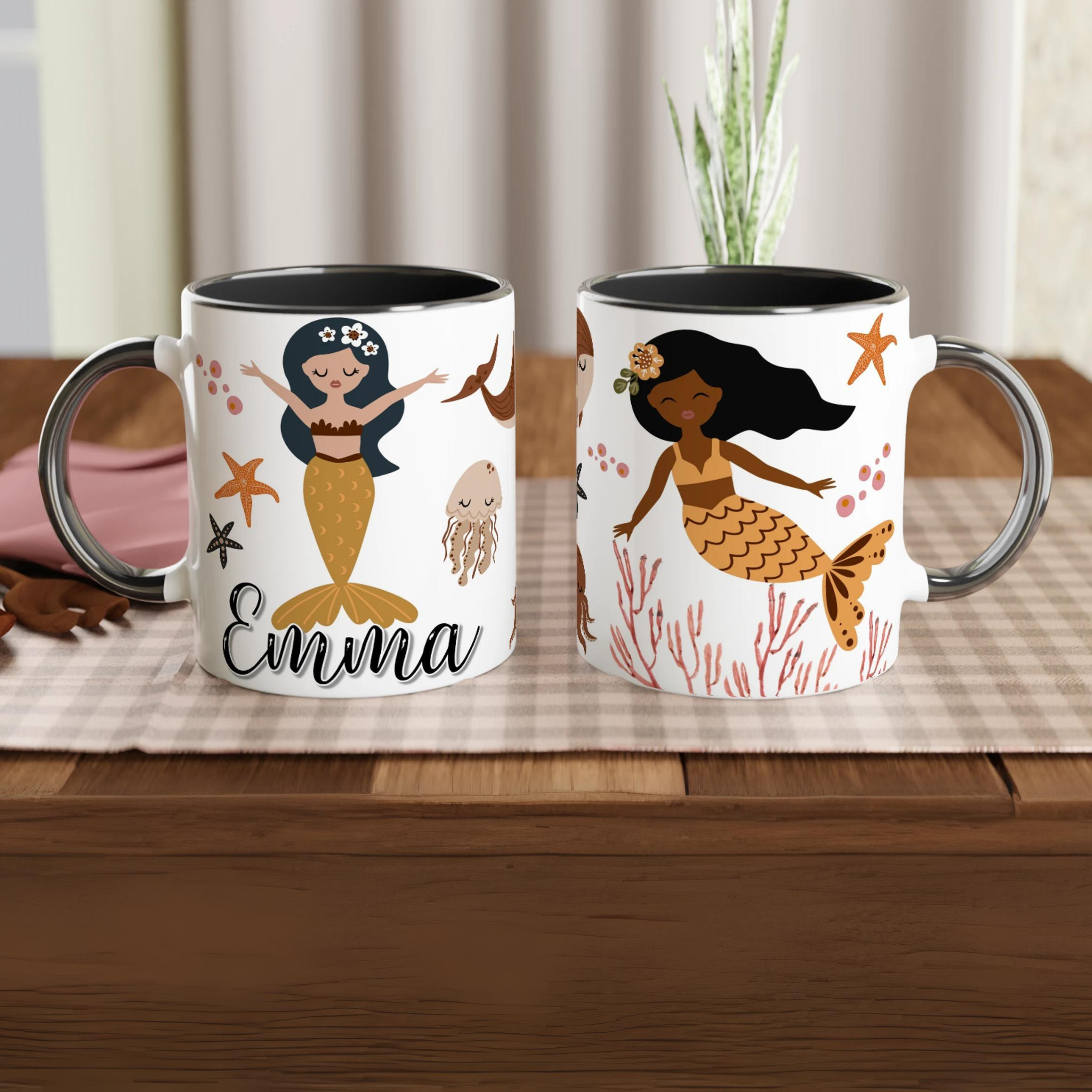 Mug sirène personnalisé – Cadeau enchanté avec prénom