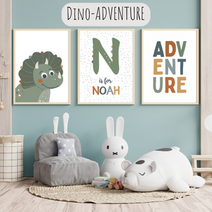 Affiches personnalisées dinosaures pour chambre d’enfant 🦕✨