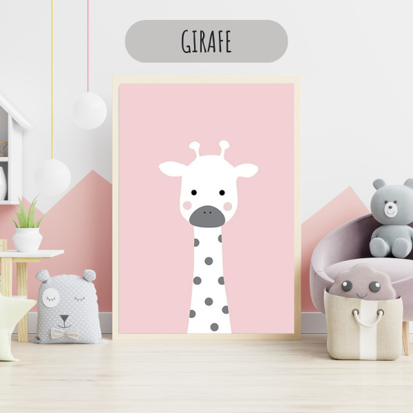 Affiches Décoratives pour Chambre Bébé - Affiches Déco Roses et Grises