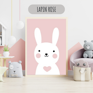 Affiches Décoratives pour Chambre Bébé - Affiches Déco Roses et Grises