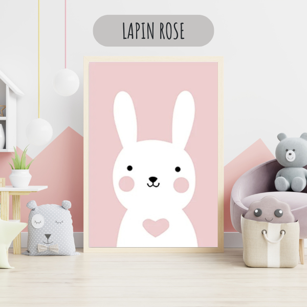 Affiches Décoratives pour Chambre Bébé - Affiches Déco Roses et Grises