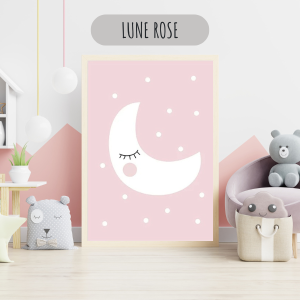 Affiches Décoratives pour Chambre Bébé - Affiches Déco Roses et Grises