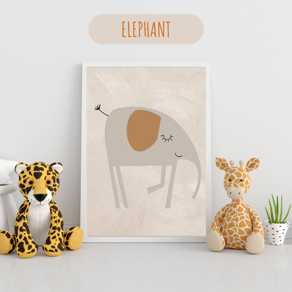 Affiches Décoratives Animaux Safari pour Chambre Enfant et Bébé