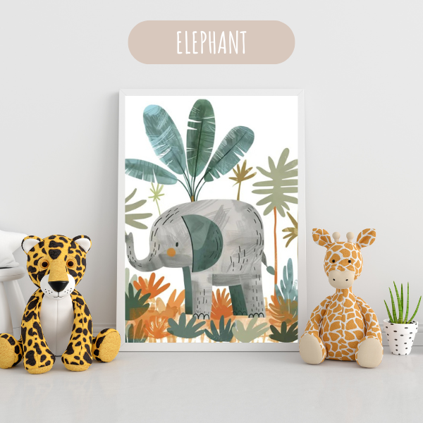 Affiches Animaux Safari - Décoration Chambre Bébé et Enfant