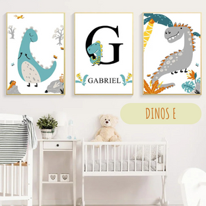 Affiche personnalisée enfant - Dinosaures 🦖