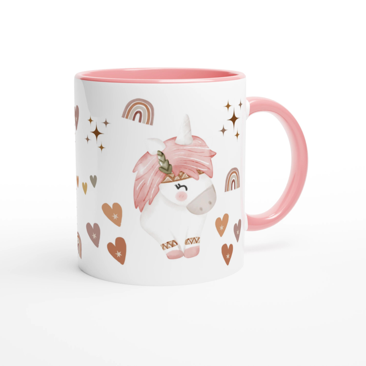 Mug licorne boho chic personnalisé pour enfants