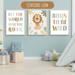 Affiches Safari Personnalisées – Décoration Murale Animaux de la Savane