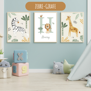 Affiches Safari Personnalisées – Décoration Murale Animaux de la Savane