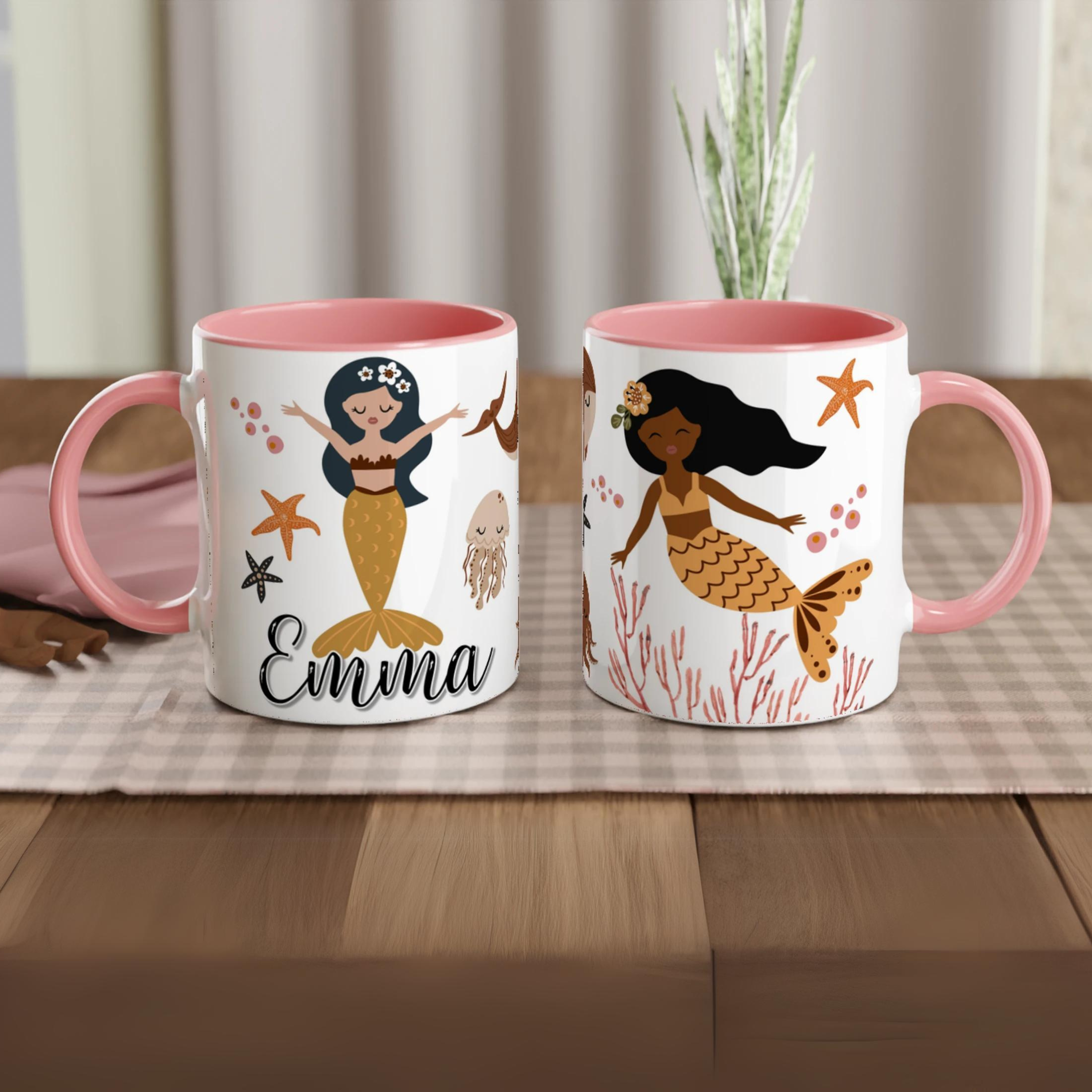 Mug sirène personnalisé – Cadeau enchanté avec prénom