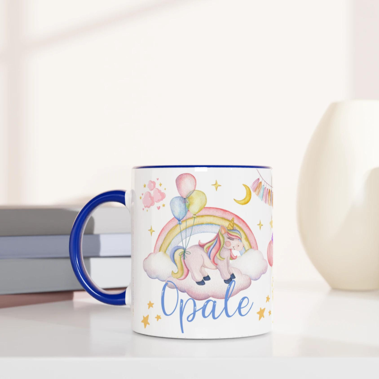 Mug Licorne Personnalisé avec Prénom - Rêve Arc-en-ciel