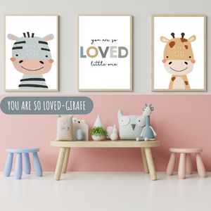 Affiches Décoratives Chambre Bébé et Enfant - Animaux Arc en Ciel