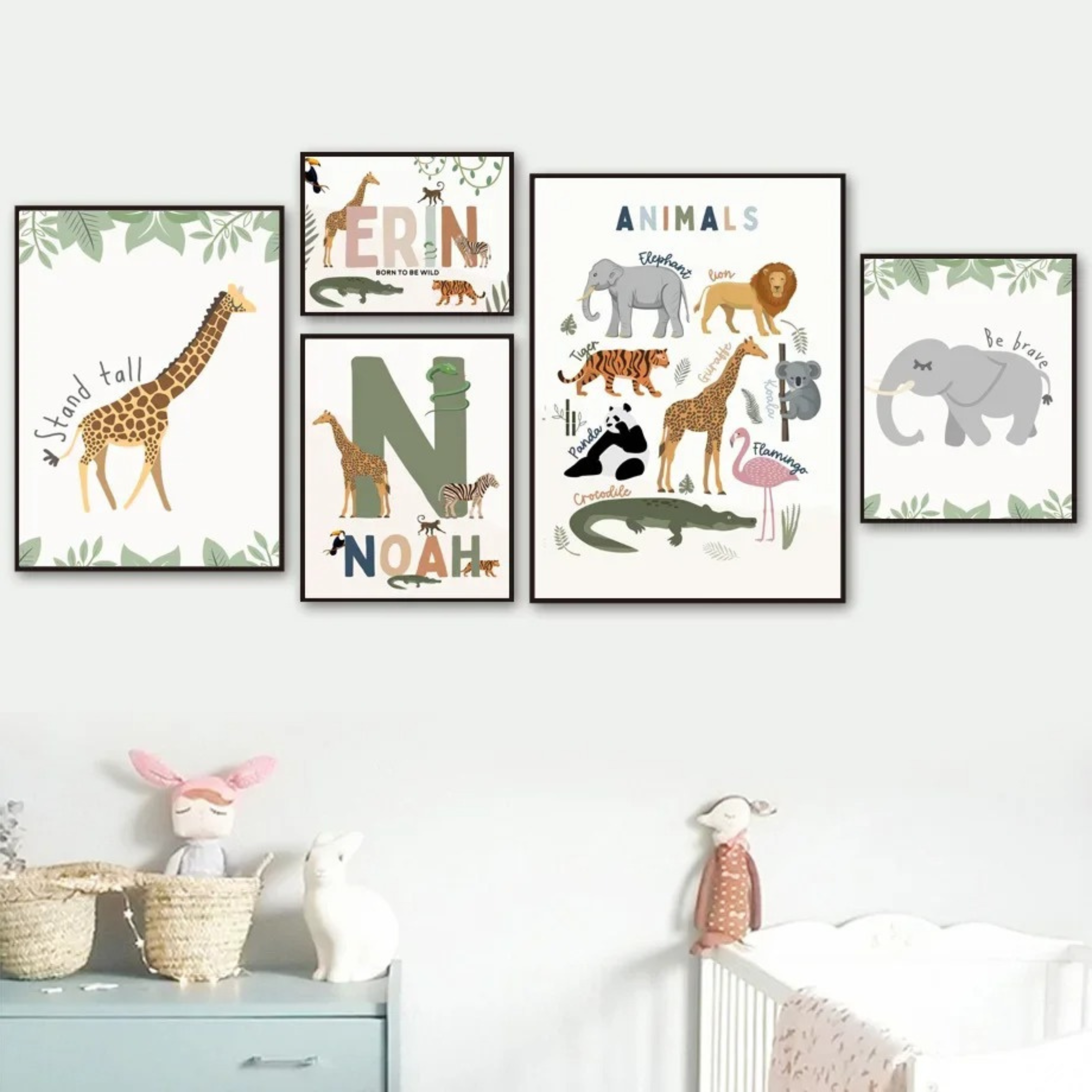 Affiches Personnalisées Enfant et Bébé Thème Safari