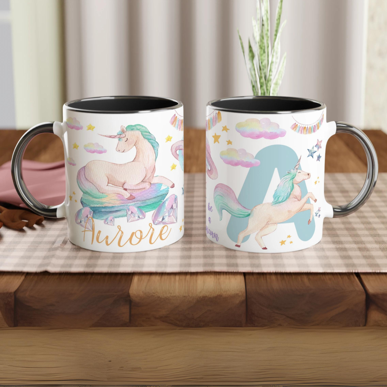 Mug personnalisé Licorne Magique pour Enfants