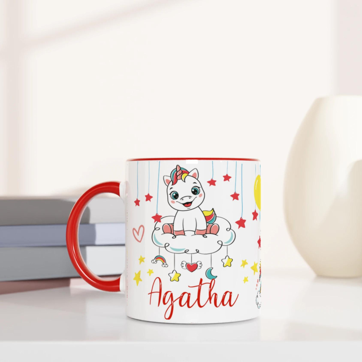 Mug Licorne Personnalisé avec Prénom - Cadeau féerique pour enfants