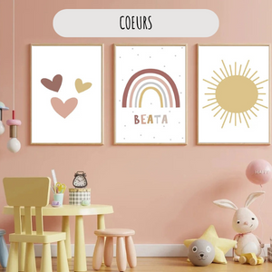 Affiches personnalisées Terracotta – Décoration pour chambre bébé