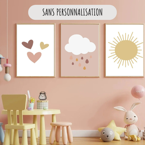 Affiches personnalisées Terracotta – Décoration pour chambre bébé