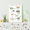 Décoration Dinosaure pour chambre enfant - Poster Dinosaure