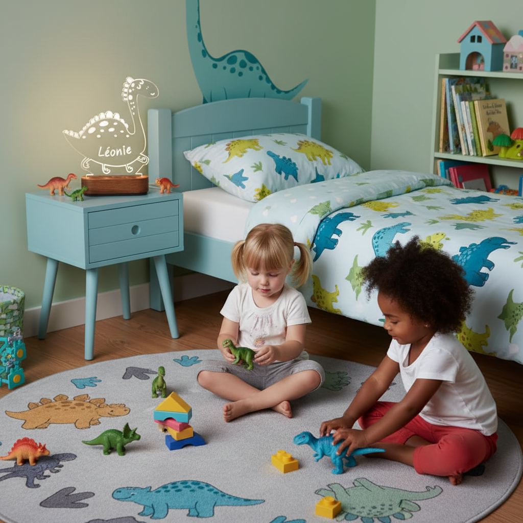 Lampe de chevet dinosaure chambre enfant