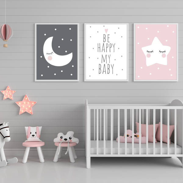 Affiches décoratives pour chambre d’enfant sur le thème de la douceur et des animaux