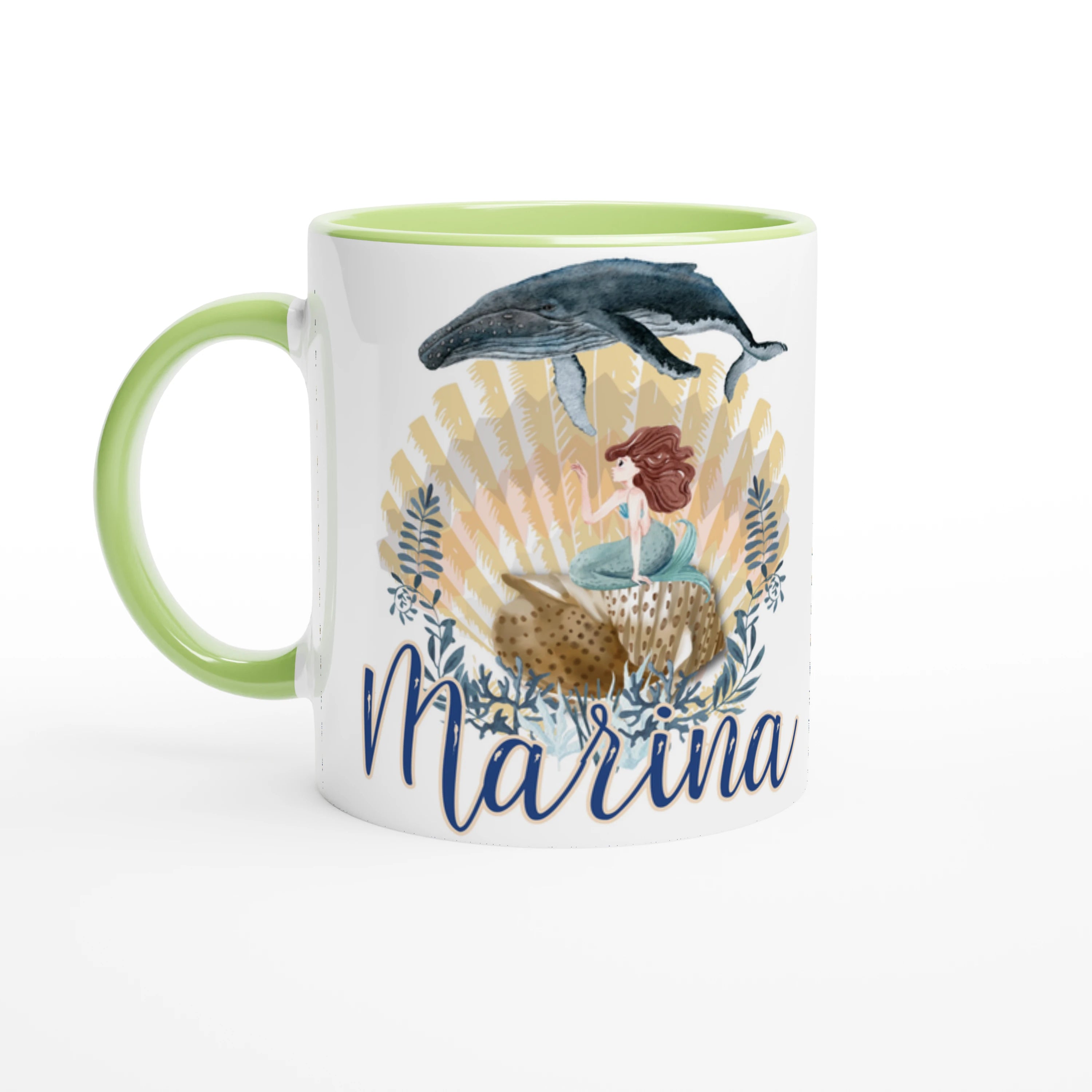 Mug personnalisé enfant thème sirène et océan magique