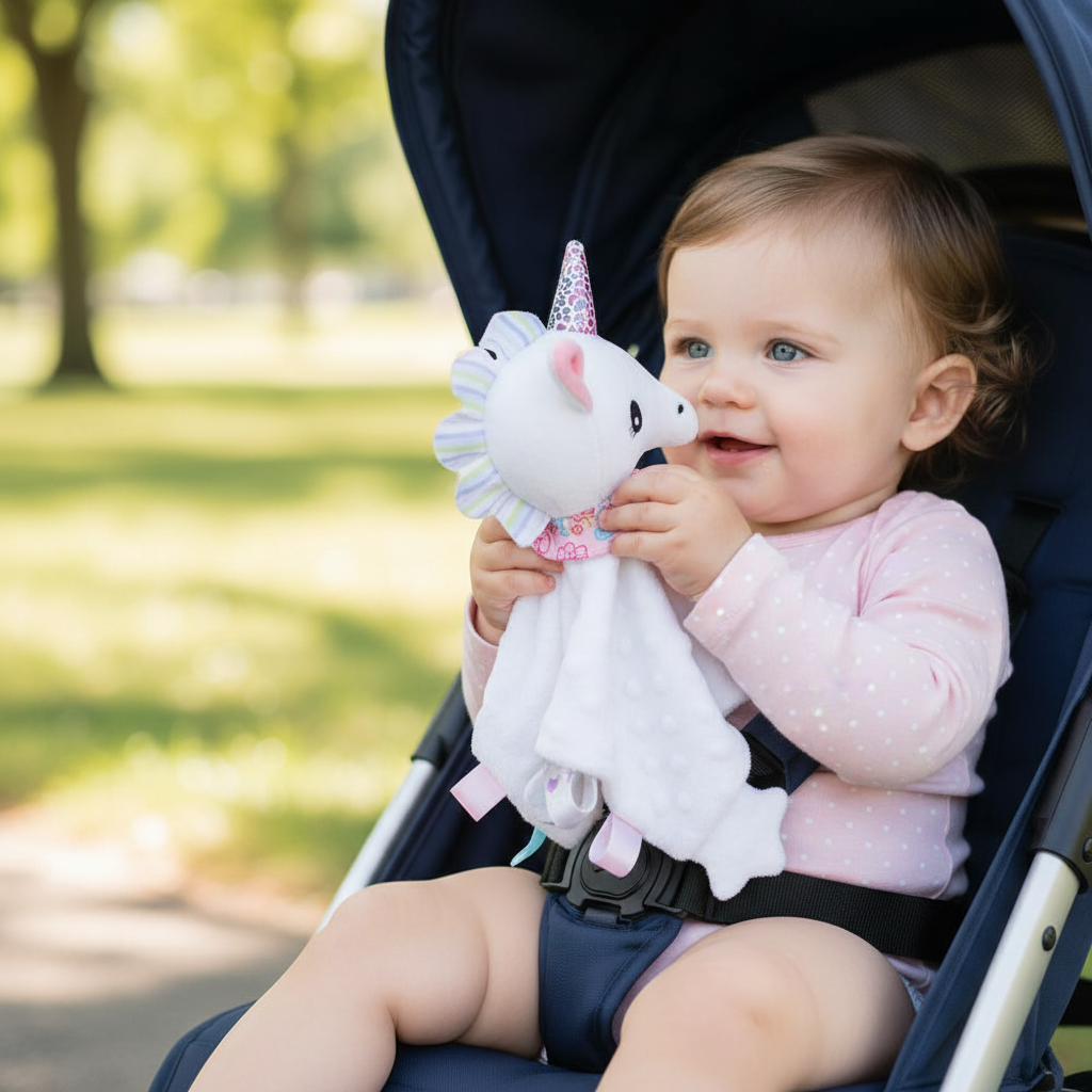 Doudou licorne à Personnaliser - Cadeau de Naissance Fille