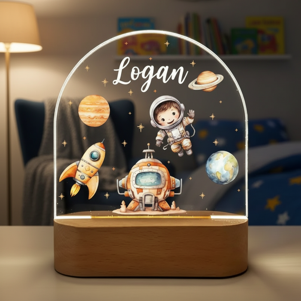 Veilleuse décorative enfant univers spatial
