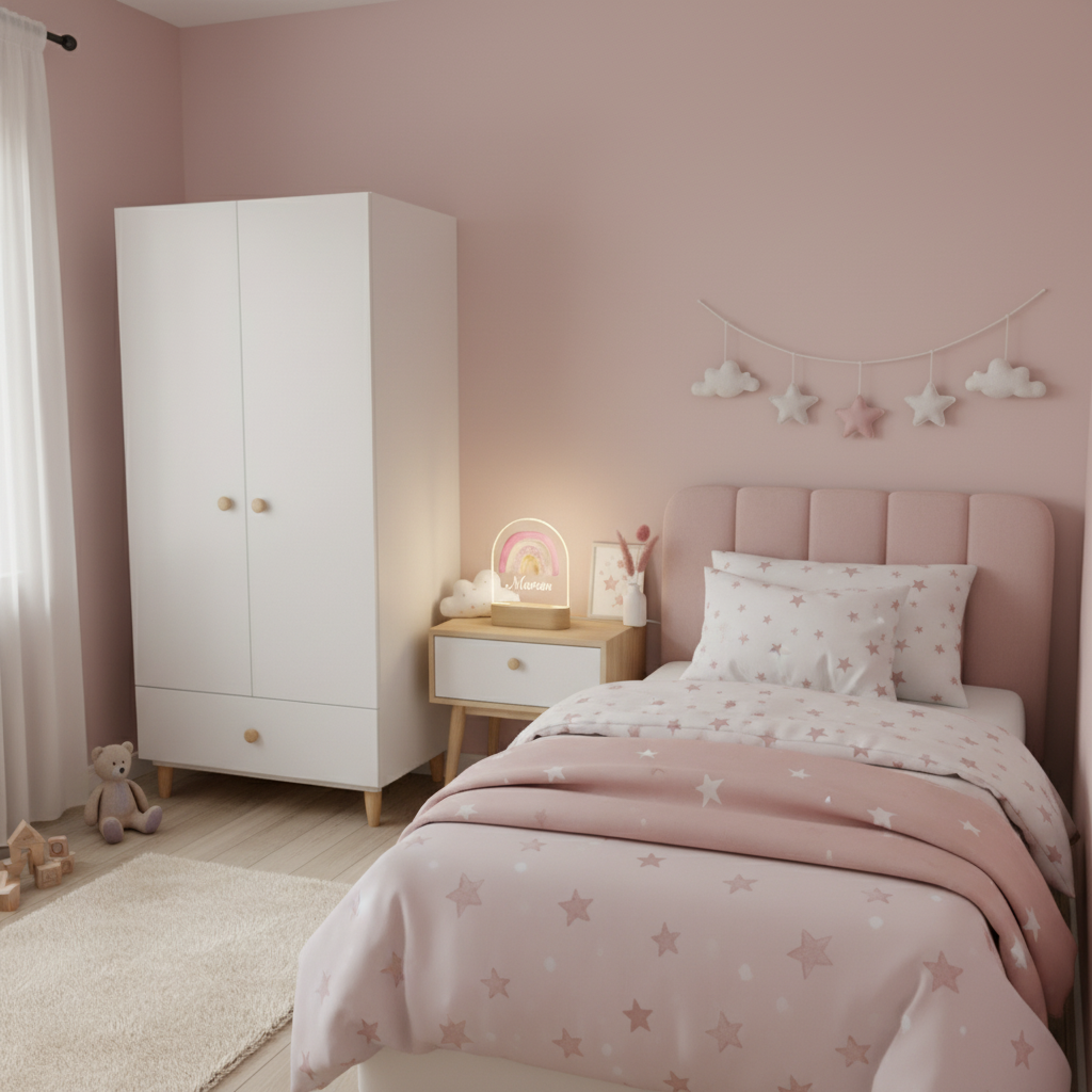 Lampe personnalisée arc-en-ciel pour chambre bébé