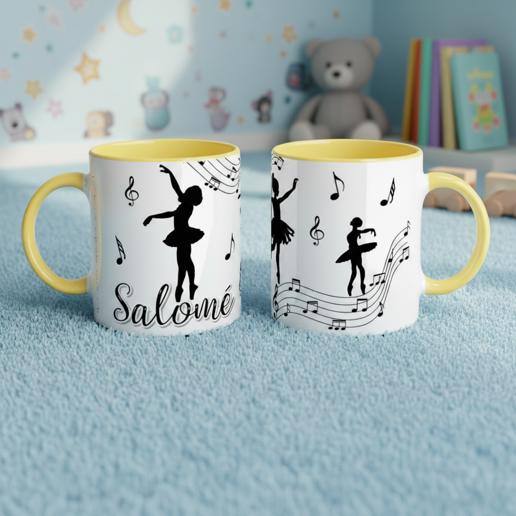 mug enfant personnalisé thème danse et musique classique
