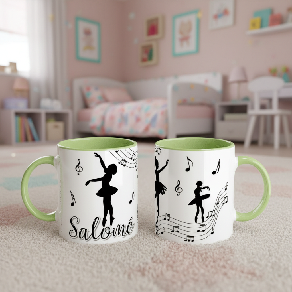 mug personnalisé céramique danse classique univers enfant