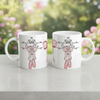Mug danse classique personnalisé avec illustration de chaussons de ballet, design élégant pour passionnée de danse et idée cadeau originale