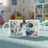 Mug enfant thème espace avec astronaute, planètes et étoiles