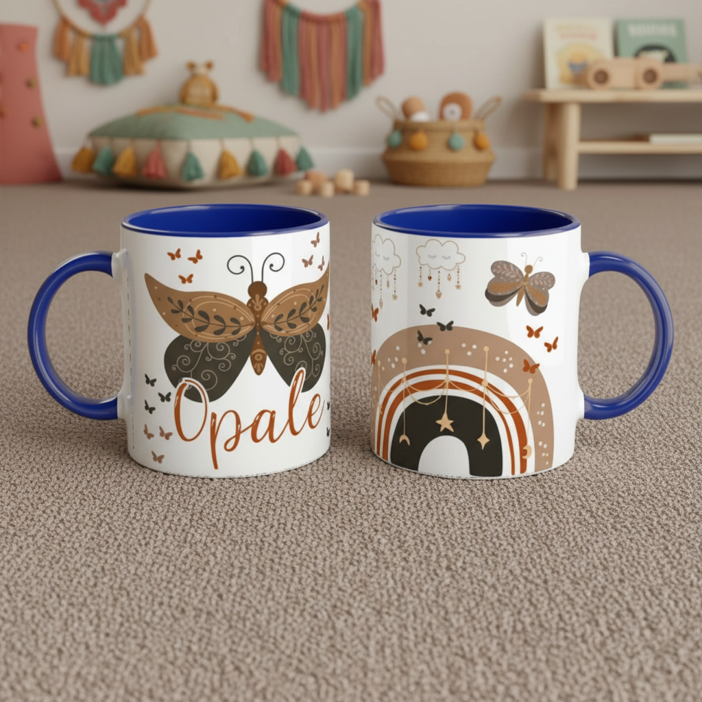 mug enfant personnalisé utilisé comme objet décoratif