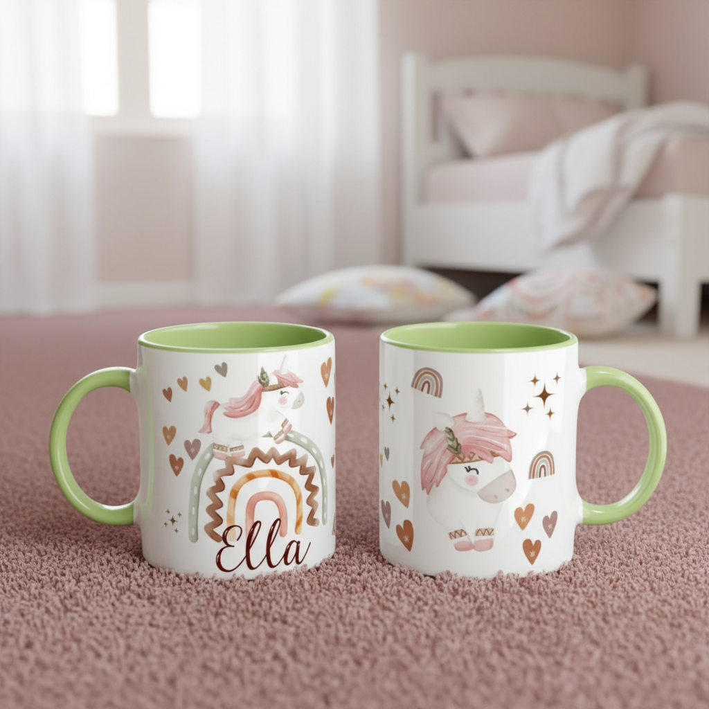 mug enfant avec motif licorne décoratif