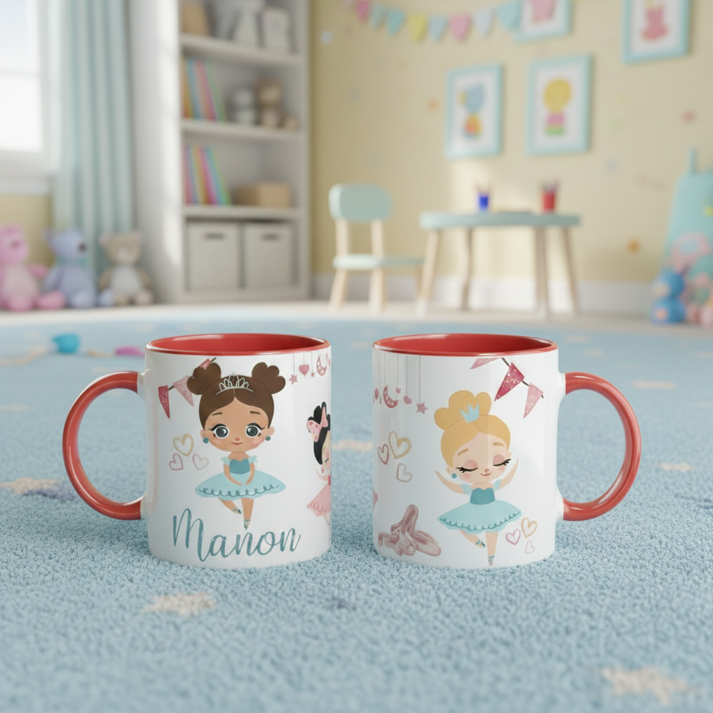tasse enfant personnalisée thème danse classique vue intérieure