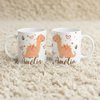 Tasse personnalisée enfant dinosaure en céramique, vue arrière du même mug personnalisé