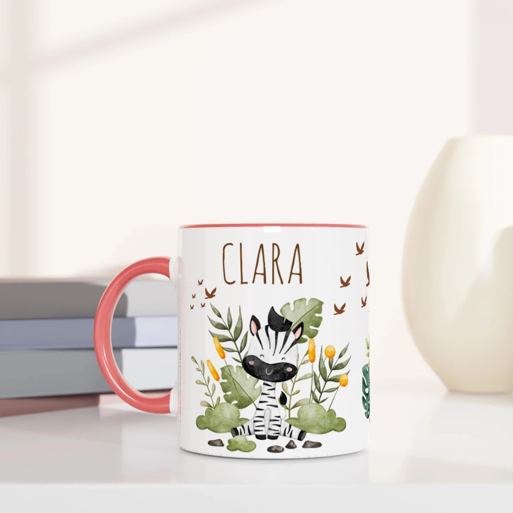 Mugs personnalisés avec animaux de la savane – Idéal pour les enfants