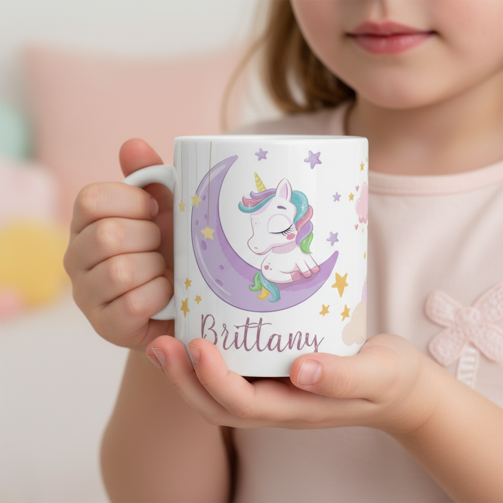 Tasse licorne enfant idéale comme cadeau personnalisé