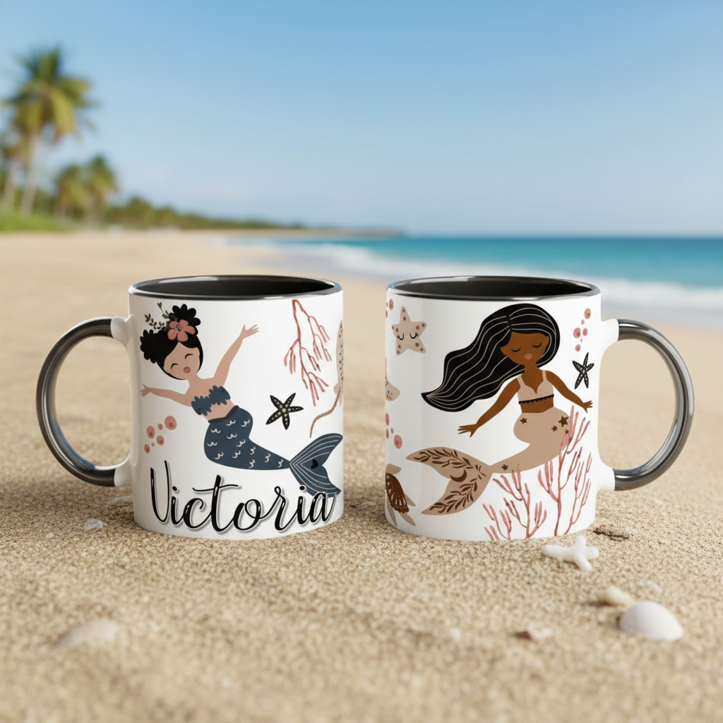 Mug personnalisé avec motif sirène