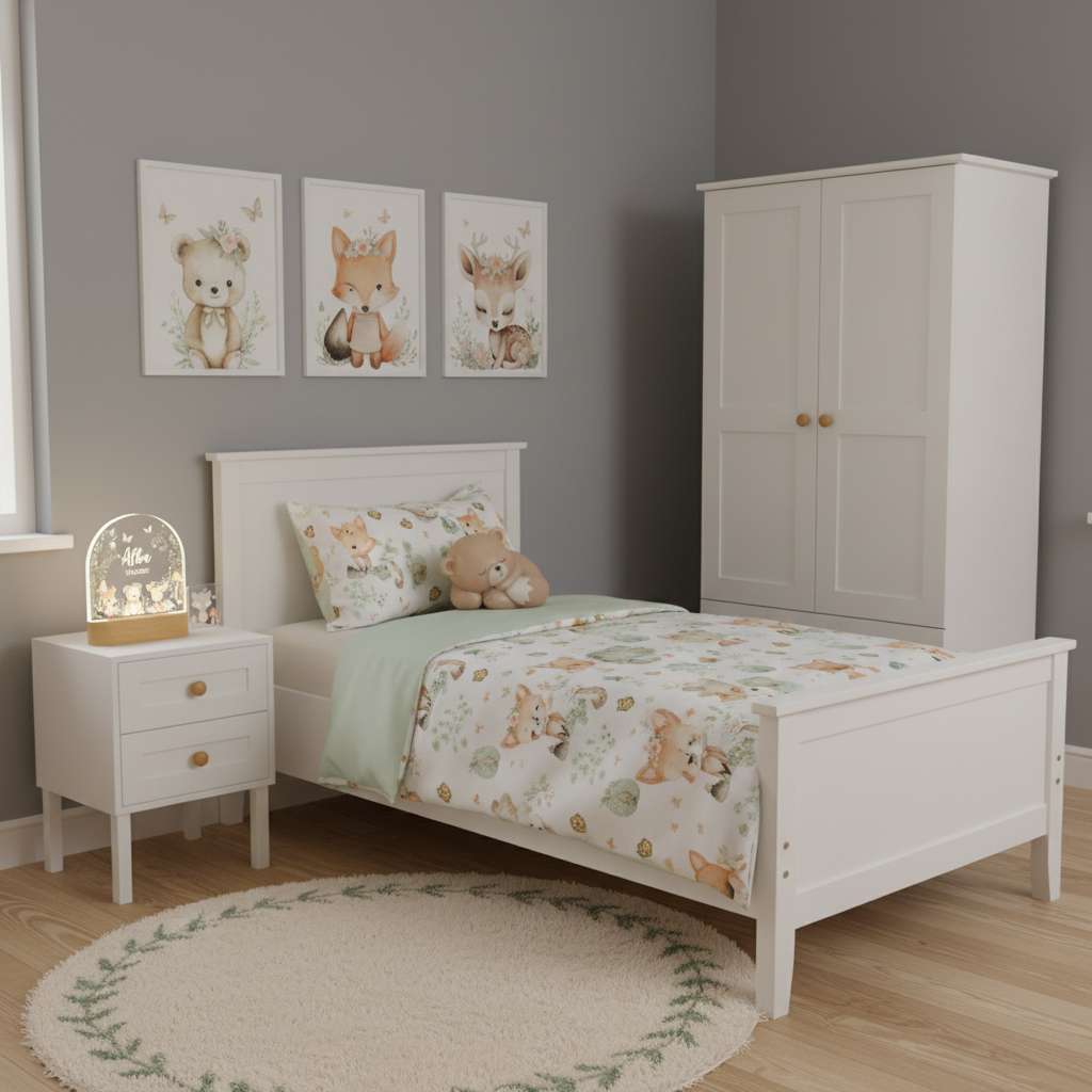 Veilleuse LED décorative animaux de la forêt dans une chambre d’enfant