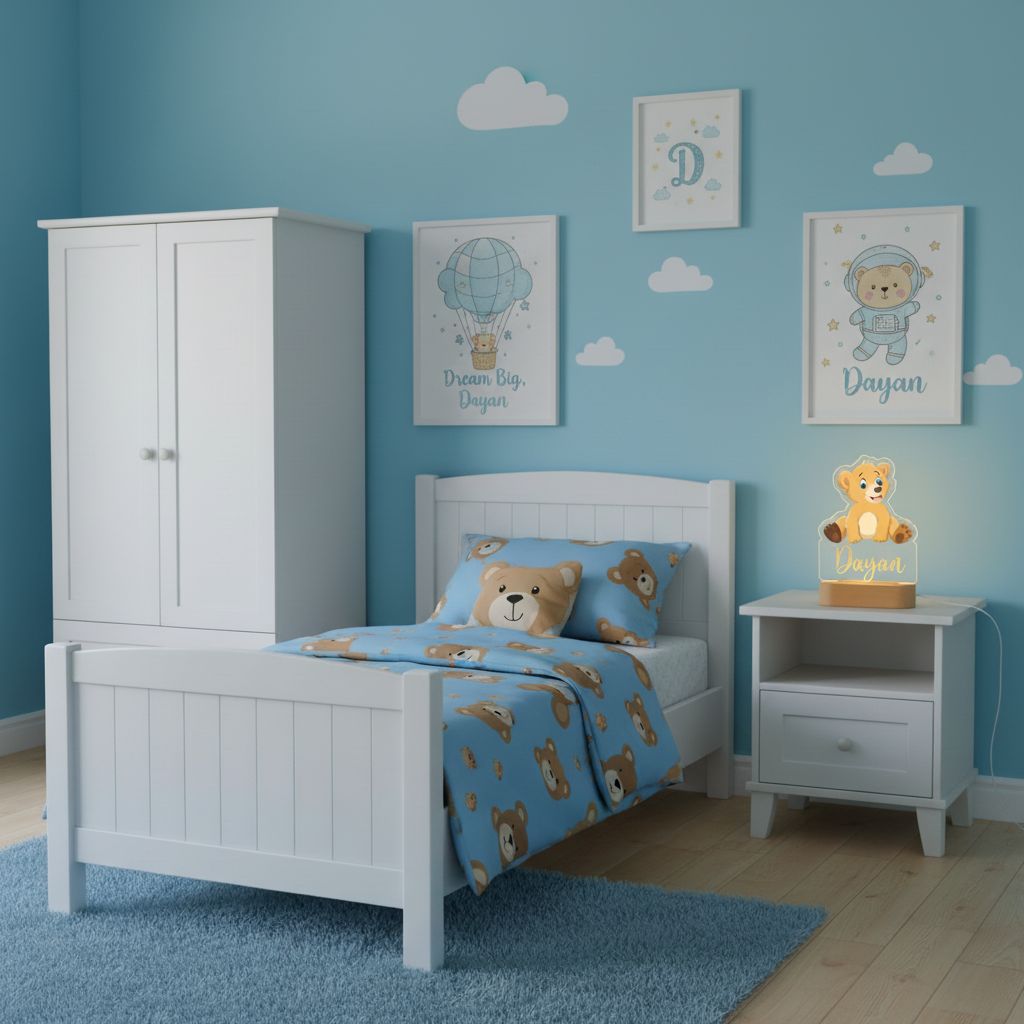 Veilleuse ourson décorative pour chambre de bébé